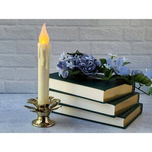 Vintage Brass? Taper Candle Stick Holder Flower Layered BEAUTIFUL Hallmark, Home